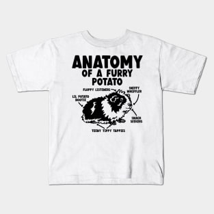 Guinea Pig Anatomy Of A Furry Potato Kids T-Shirt